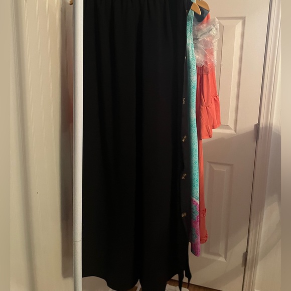 Womens Black Loose Elastic Waist Wide Leg Pants NWOT - Picture 9 of 9